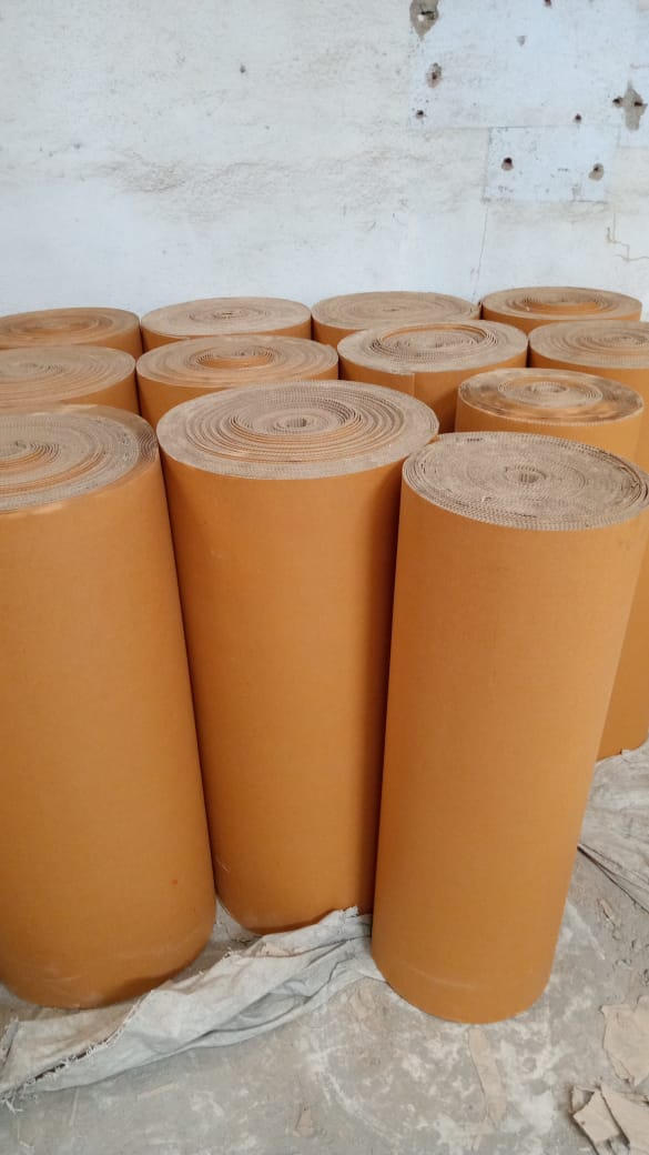 Corrugated 2ply Wrapping Roll (Brown and Golden)